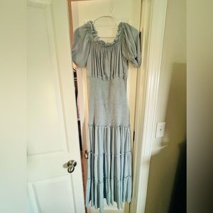 MABLE
Lilia Smocked Dress in Dusty Blue